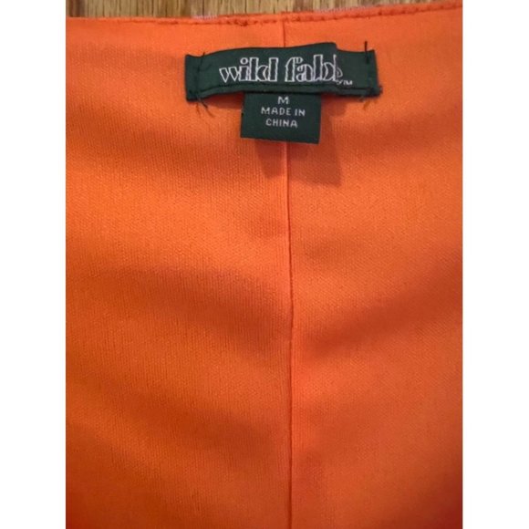 Wild Fable Orange Flower Power Mesh Mini Dress Size Medium 70s Hippie Costume - Picture 6 of 9